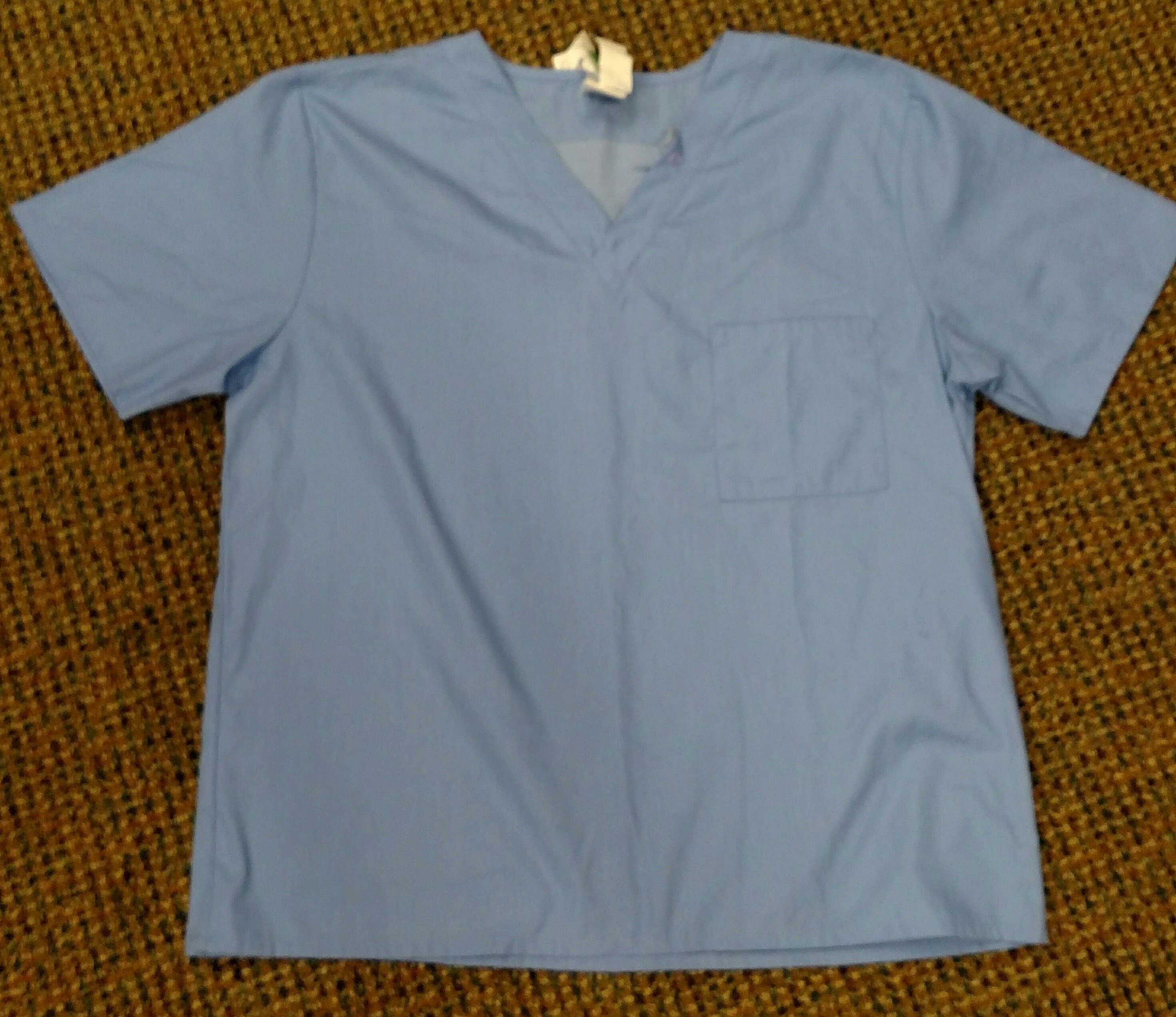 Light Blue Scrub Top